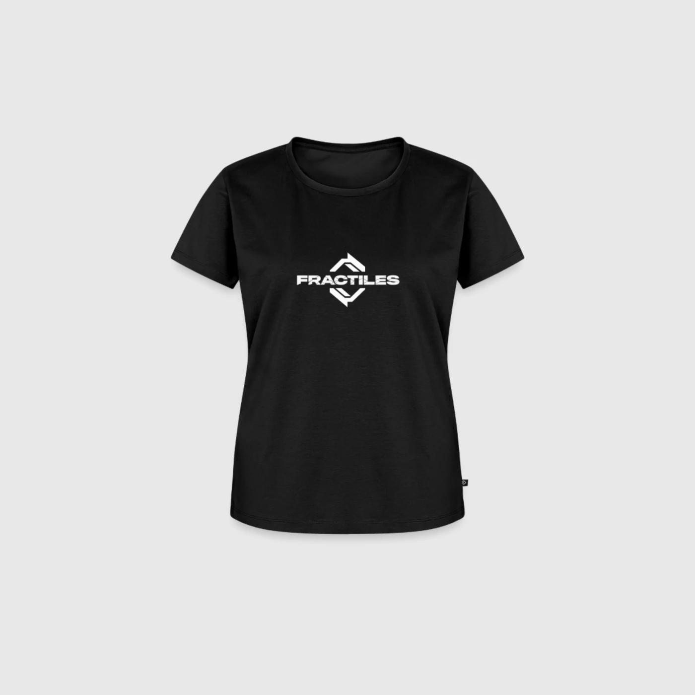 FRACTILES women's black T-shirt